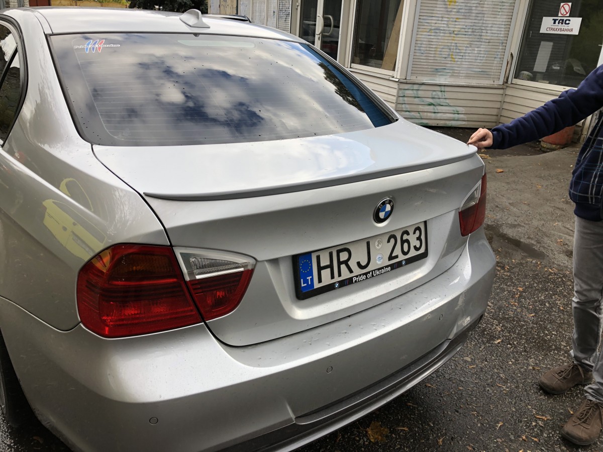 Спойлер-ліп багажник BMW 3 series E90 2005-2011 ABS пластик під фарбування 3