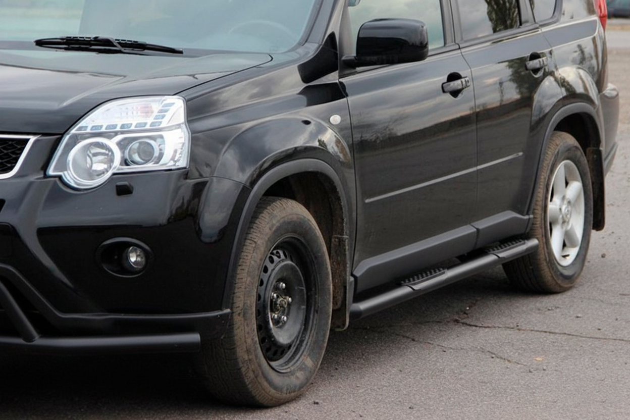 Бічні труби BB002 Black (2 шт., нерж) 2