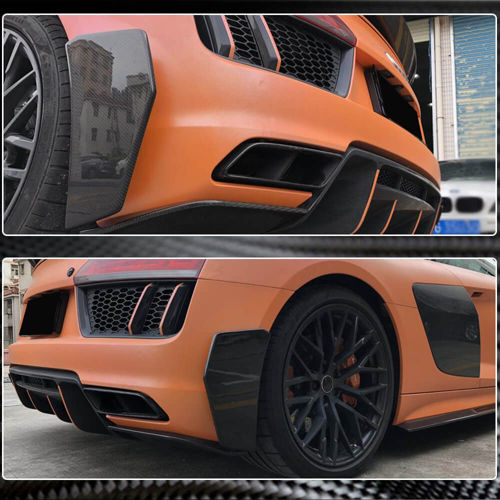 Спліттери заднього бампера V1 (2015-2020, Карбон) 4