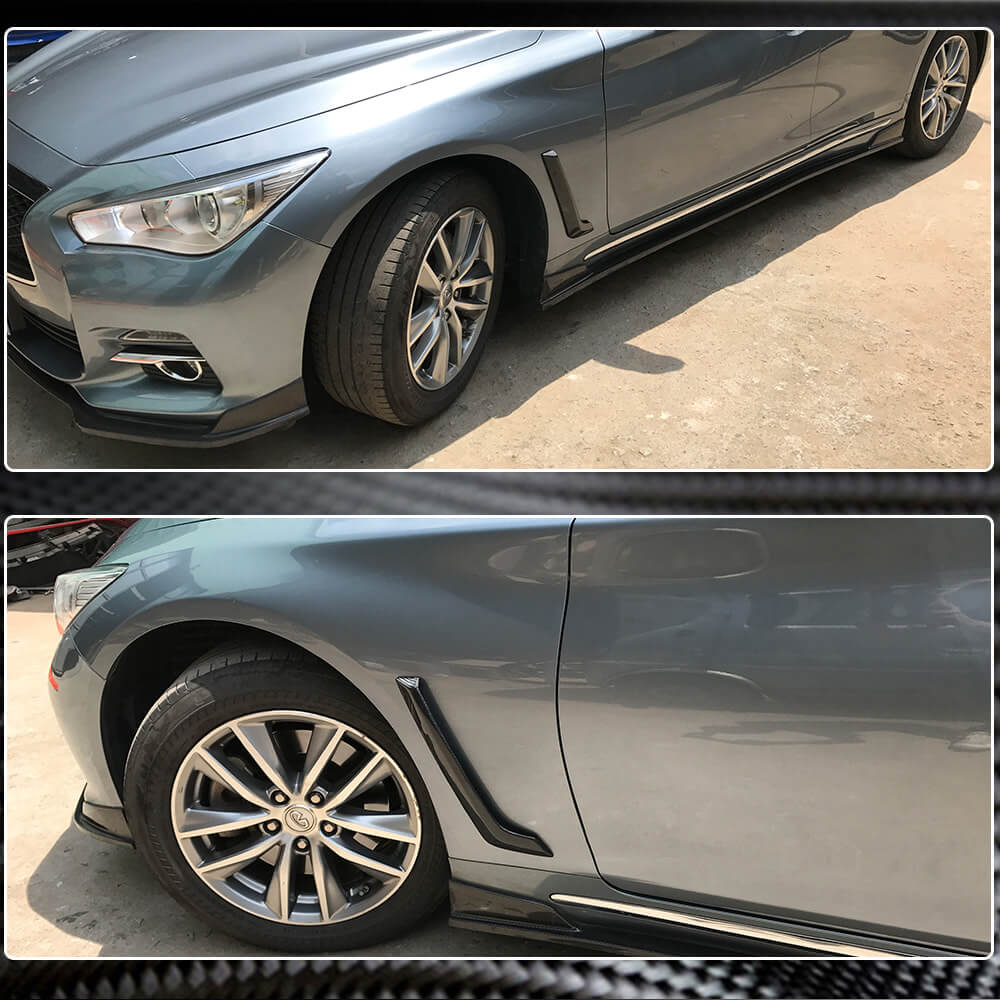 Накладки на передні крила (для Q50 Base/Sport 2014-2020, Карбон) 3