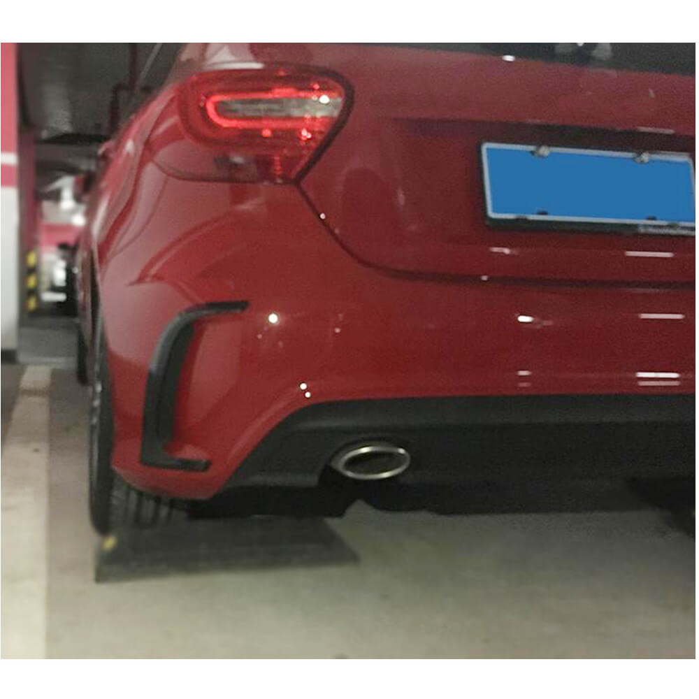 Накладки на задній бампер (для A45 AMG HB 2013-2015, Карбон) 3