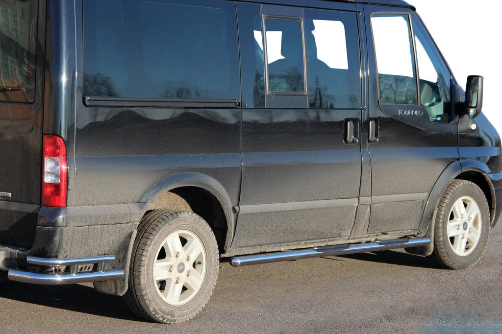 Бічні труби BB002 (2 шт., нерж.) 60 мм, L1 (коротка)