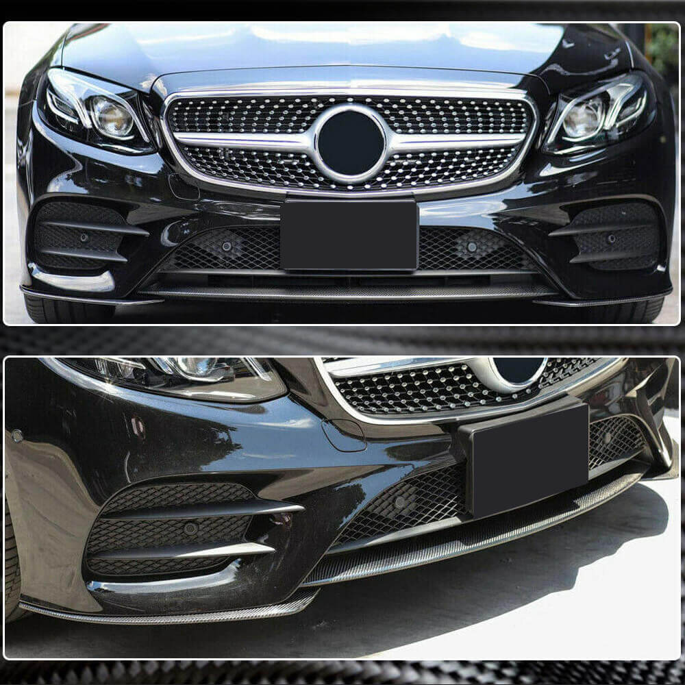 Накладка на передній бампер Lip (для AMG-Line 2017-2019, Карбон) 5