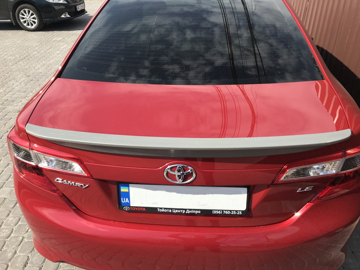 Спойлер ліп багажника Toyota Camry 50 USA 2012-2014 ABS пластик під фарбування 3