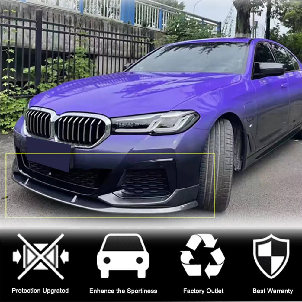 Накладка на передній бампер Lip V1 (для M-Sport 2021-2024, Карбон) 2