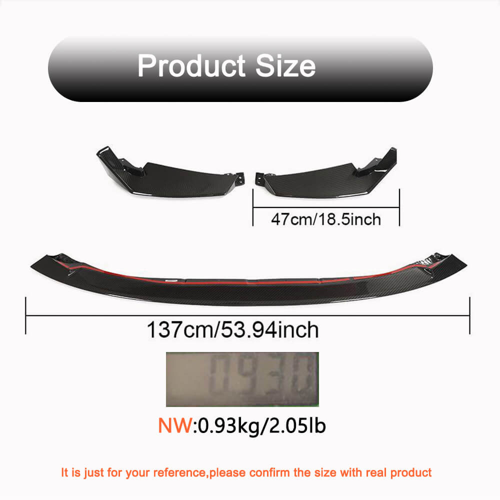 Накладка на передній бампер Lip V2 (для G82/G83, Карбон) 4