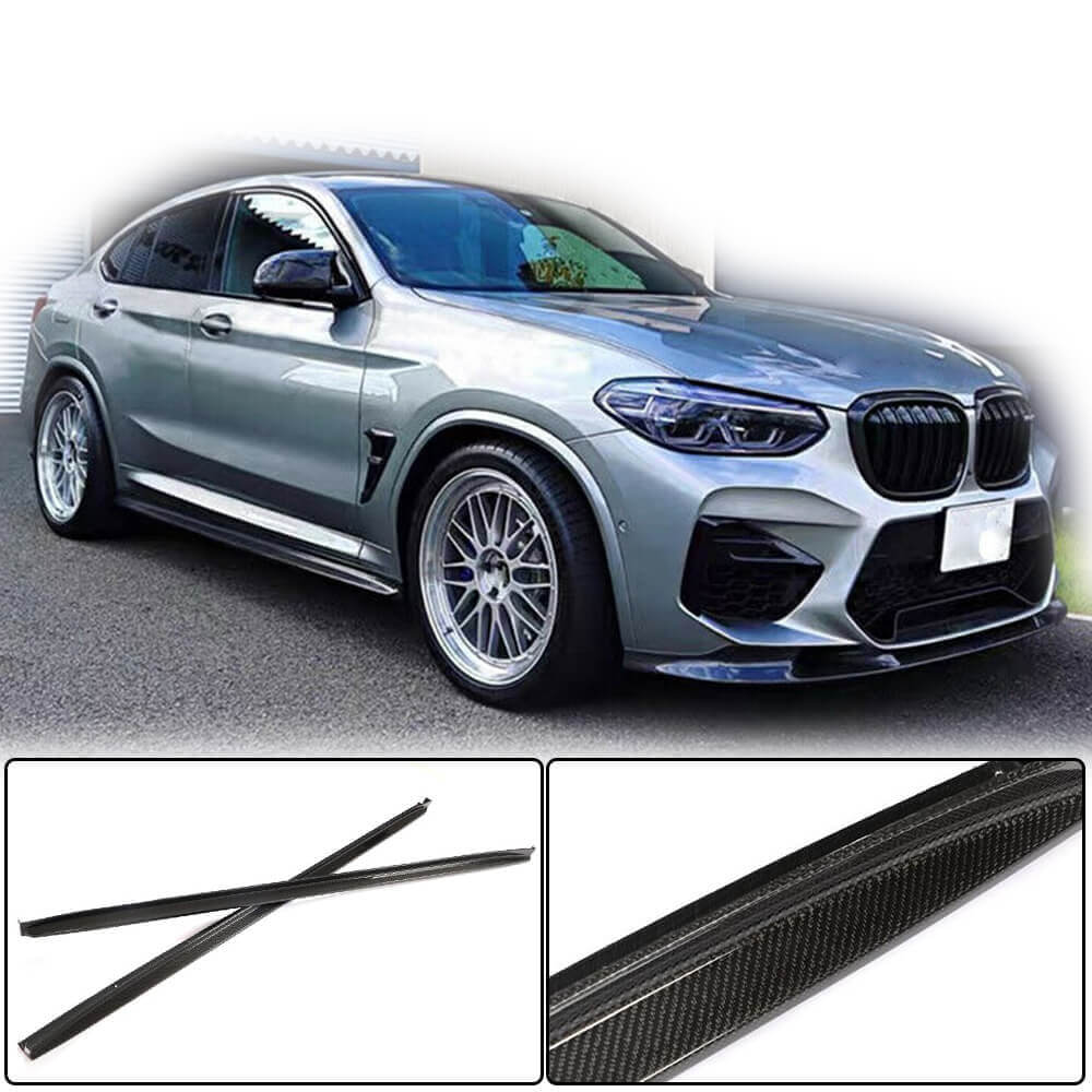 Накладки на пороги (для F98/G02 M-Sport, Карбон) 2