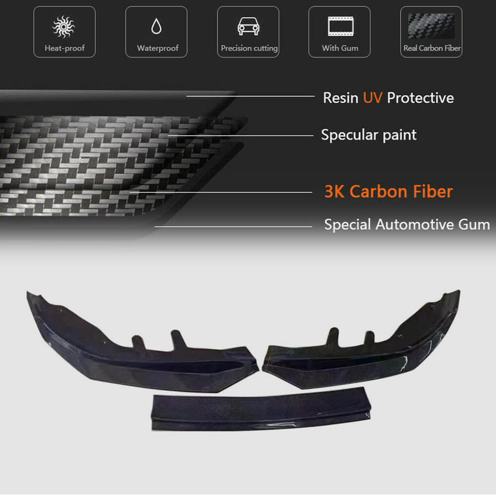 Накладка на передній бампер Lip V1 (для G22/G23 M-Sport, Карбон) 5