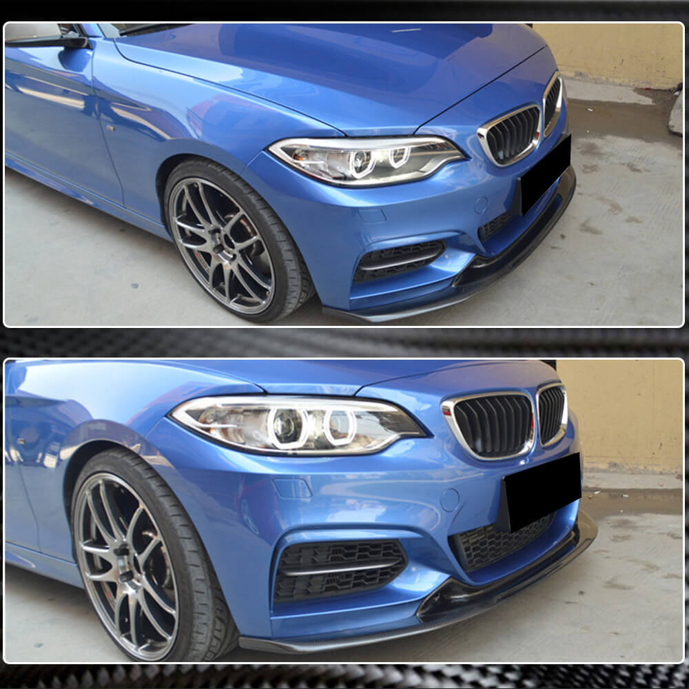 Накладка на передній бампер V1 (для F22/F23 M-Sport, Карбон) 4