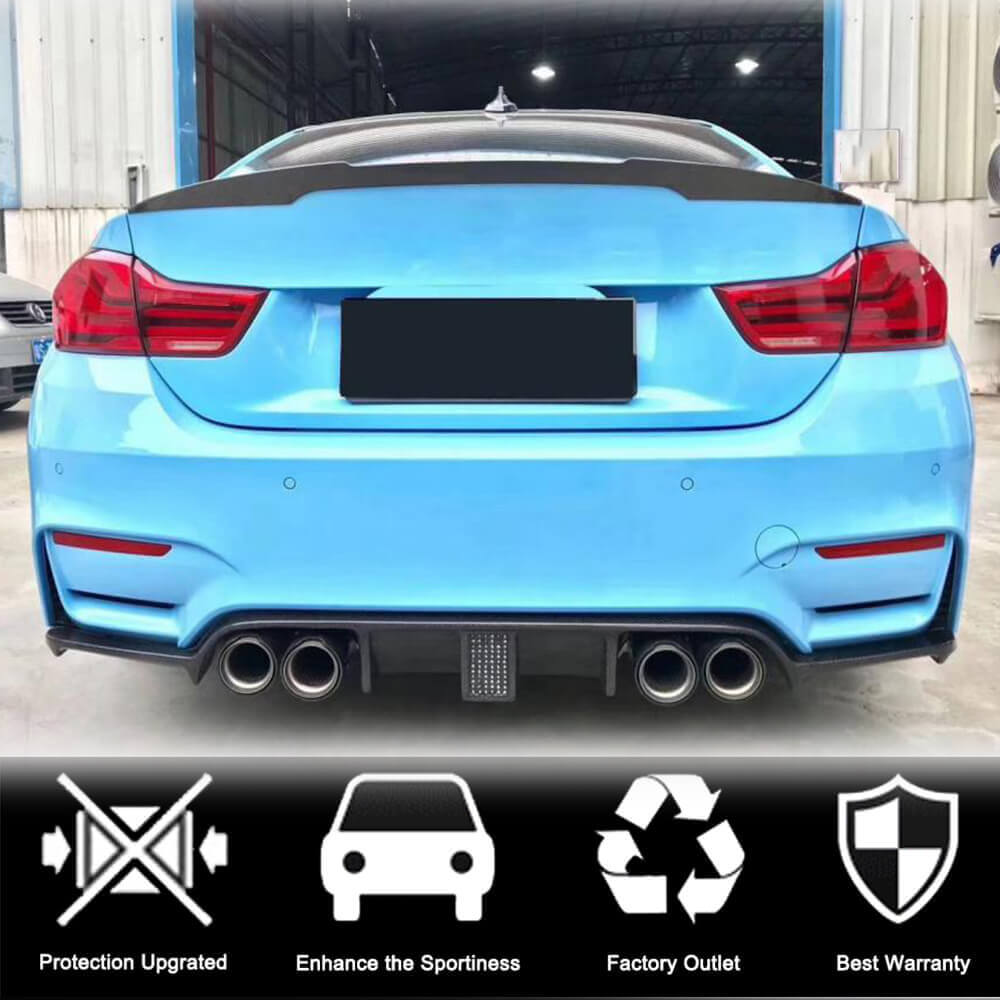 Дифузор заднього бампера V12 (для F82/F83, Карбон) 2