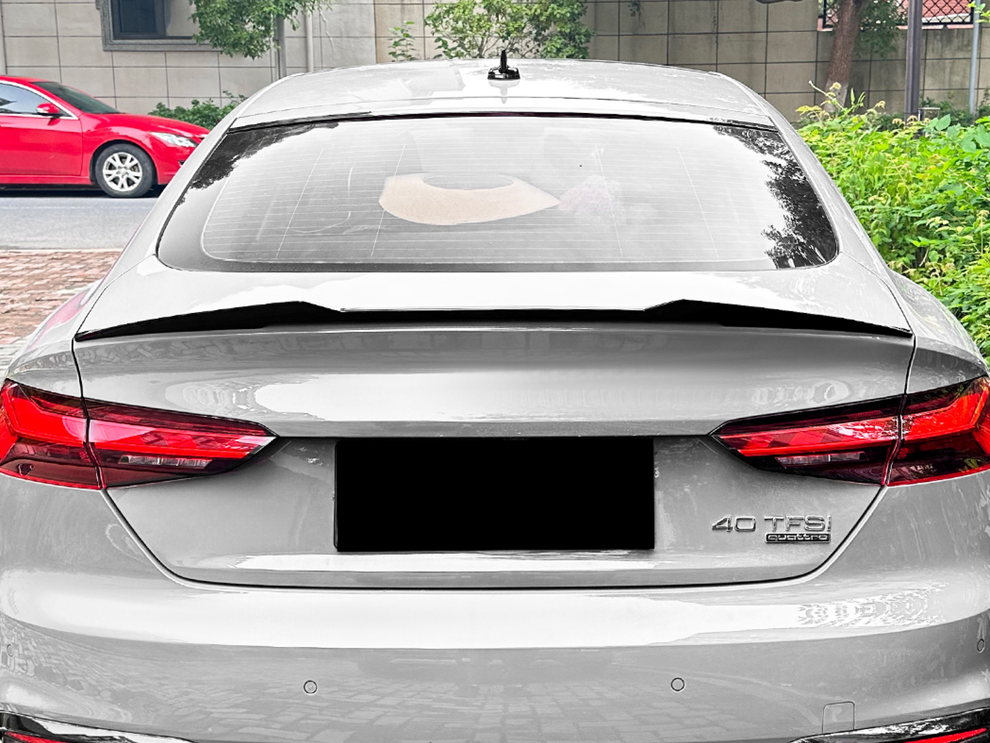 Спойлер лип стиль M4 для Audi A5 B9 2016-2023 ABS пластик, колір чорний глянець 2