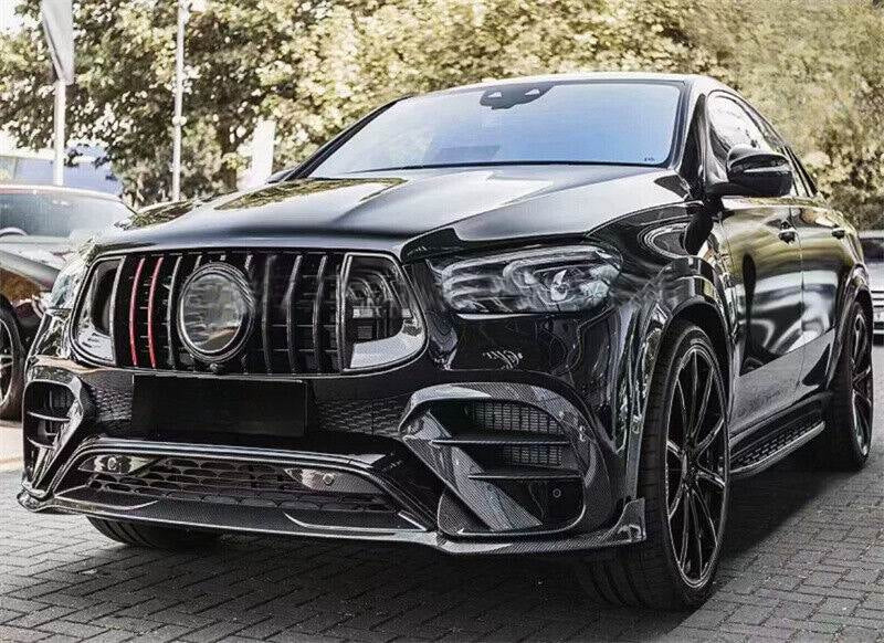 Накладки на передній бампер (GLE63 AMG, Карбон) 5