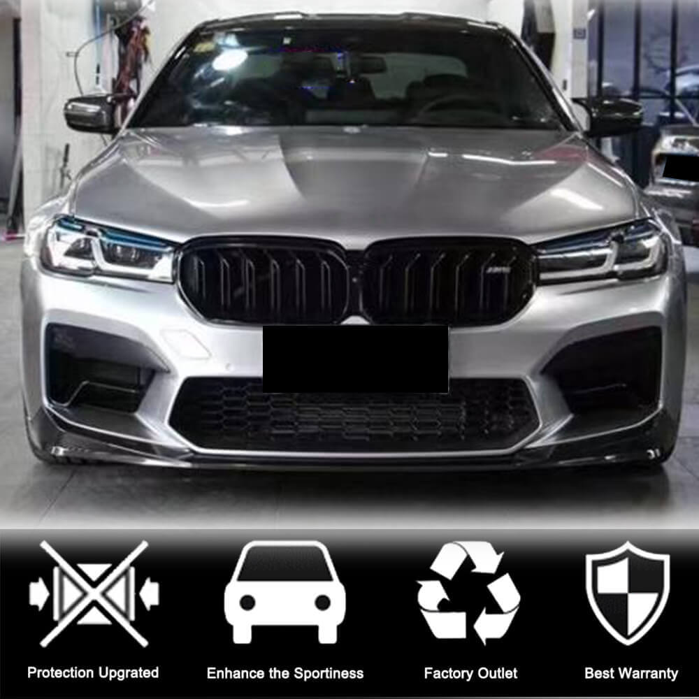 Накладка на передній бампер Lip V1 (для M5 F90 2020-2024, Карбон) 3