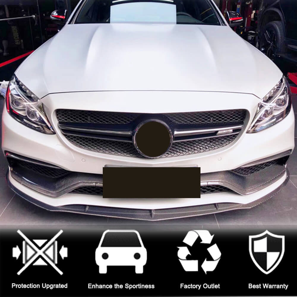 Накладки на протитуманки (для С63 AMG 2015-2019, Карбон) 2