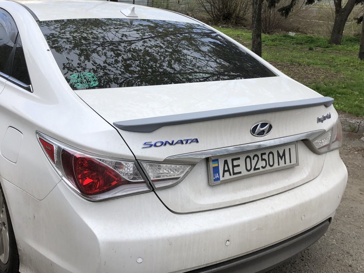 Спойлер ліп багажника Hyundai Sonata 2010-2014 АБС пластик під фарбування 4