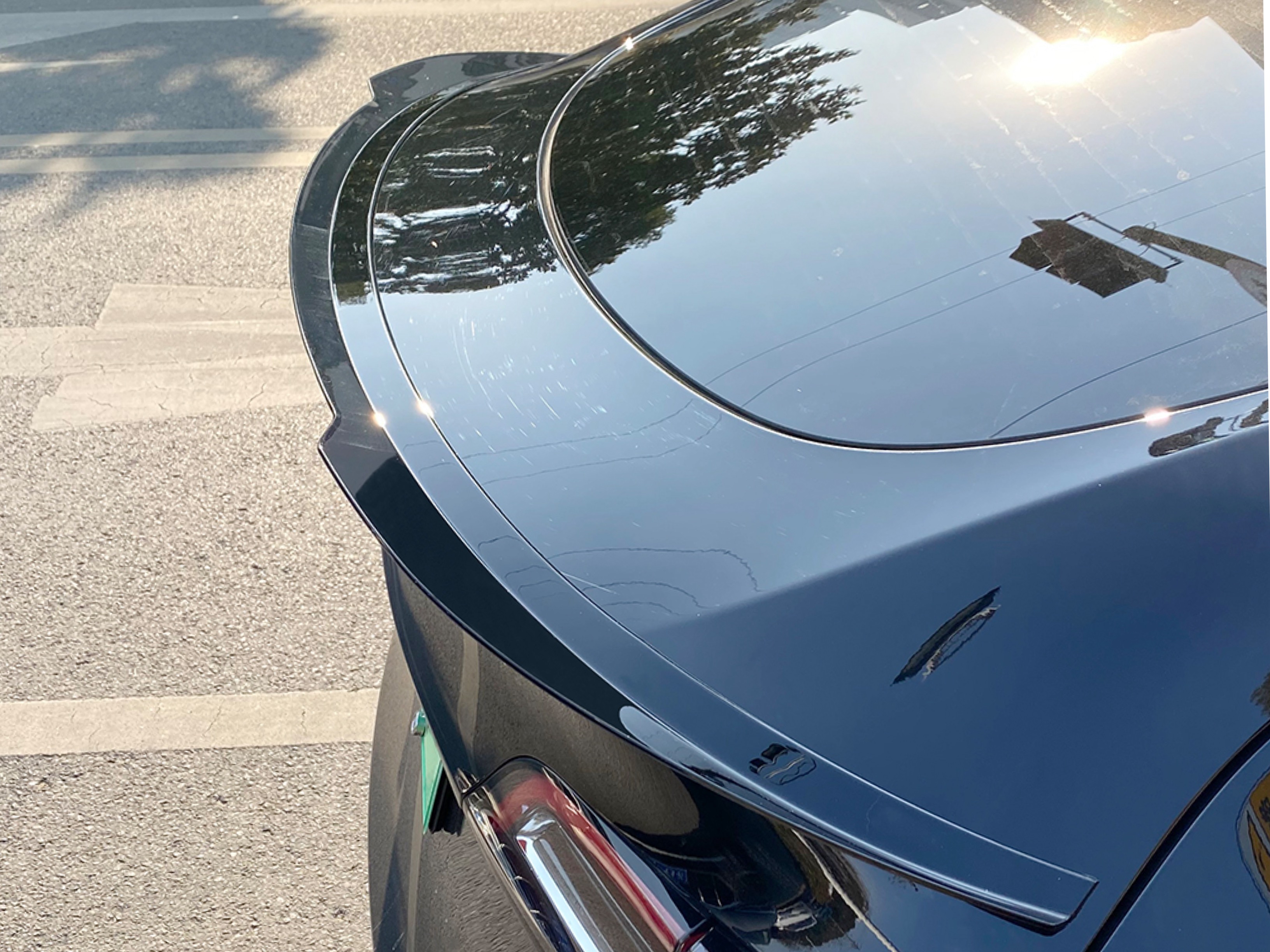 Спойлер ліп Maxton Design для Tesla Model Y 2020-2024 ABS пластик, колір чорний глянець 3
