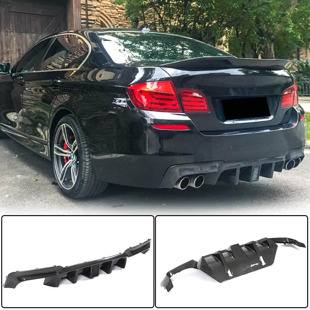 Дифузор заднього бампера V2 (для F10 M-Sport, Карбон) 2