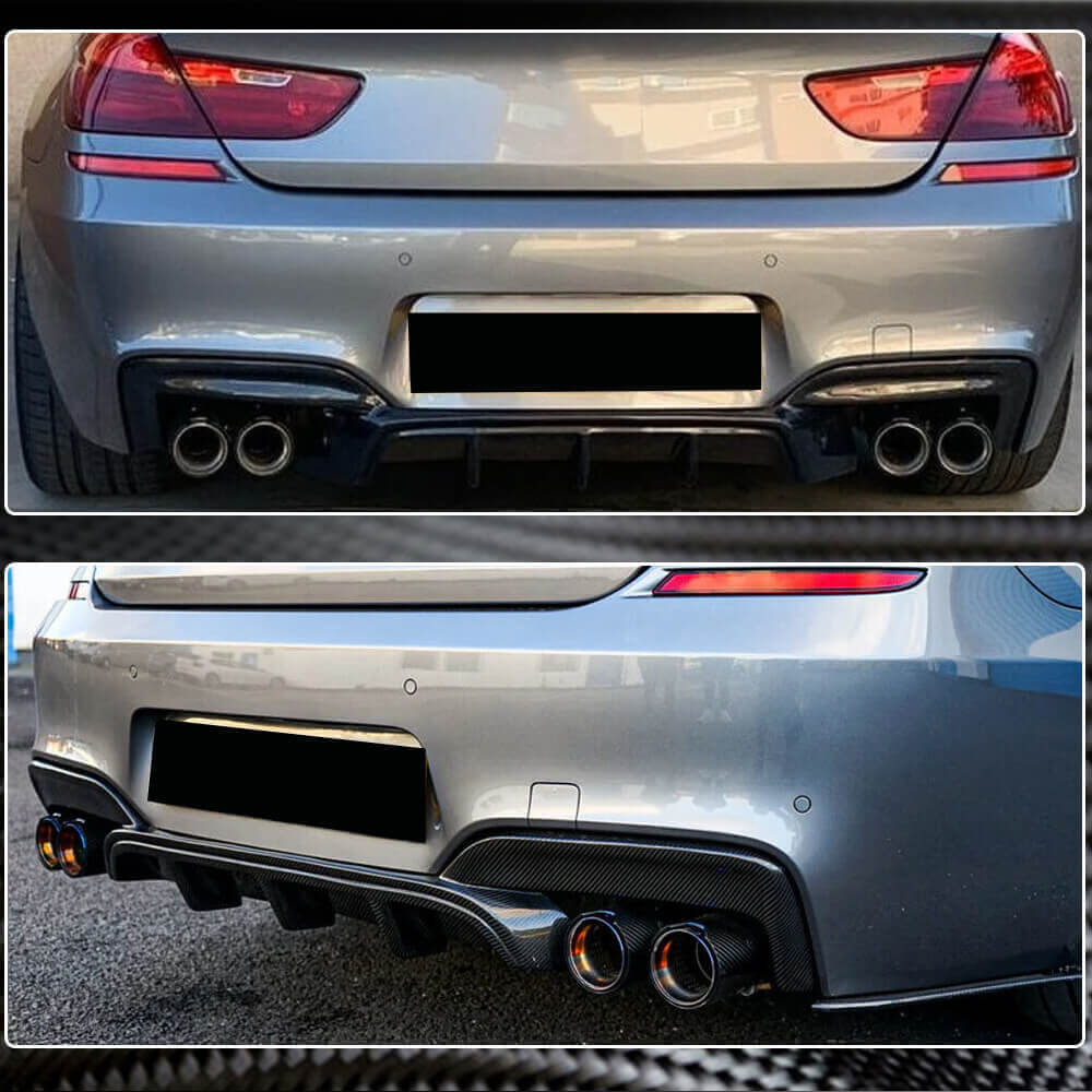 Дифузор заднього бампера V1 (для M-Sport/M6, Карбон) 3