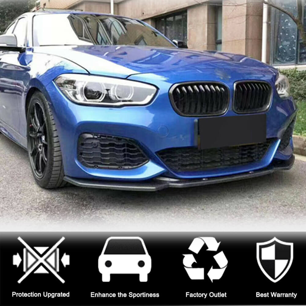 Накладка на передній бампер Lip V1 (для M-Sport 2015-2019, Карбон) 2