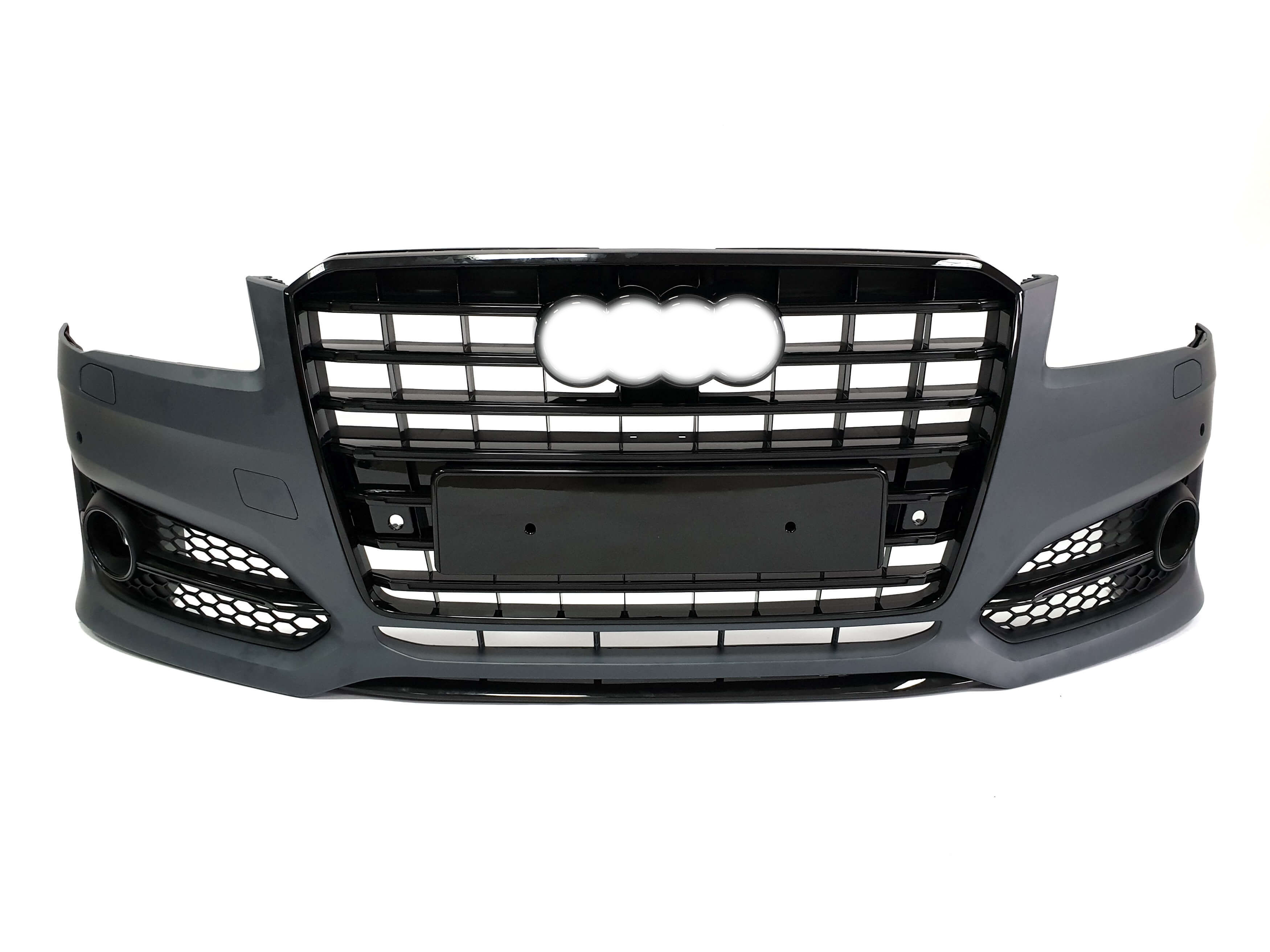 Передній бампер (в стилі S8) Black на Audi A8 D4 2014-2017 року