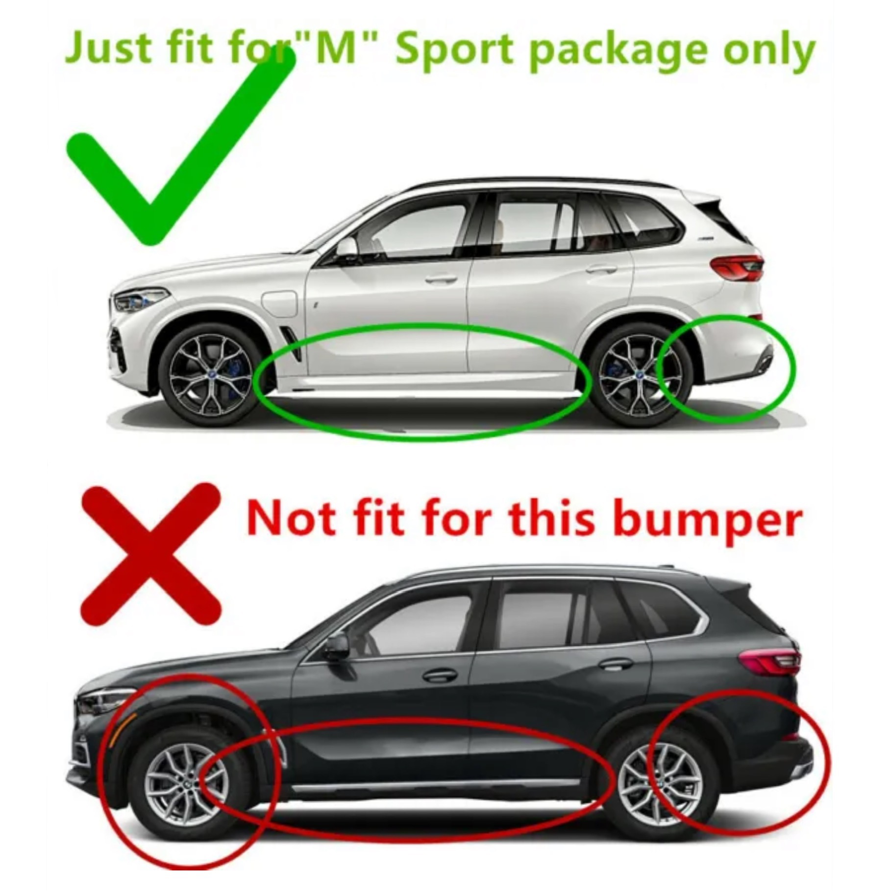 Бризковики BMW X5 G05 2019+ М пакет, комплект 4шт. 4