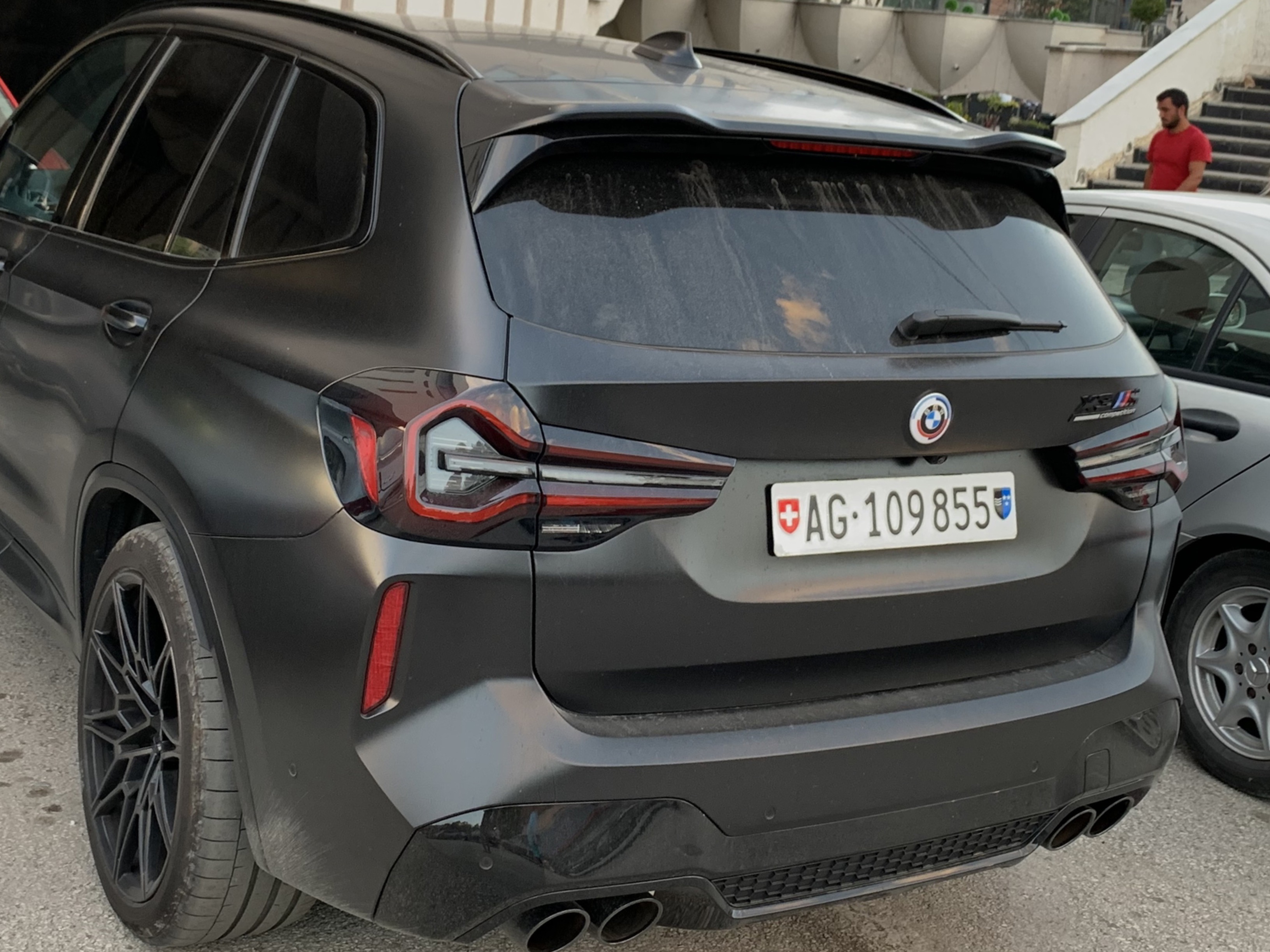 Спойлер на кришку багажника Х3M F97 стиль BMW X3 G01 2018- чорний глянець 3