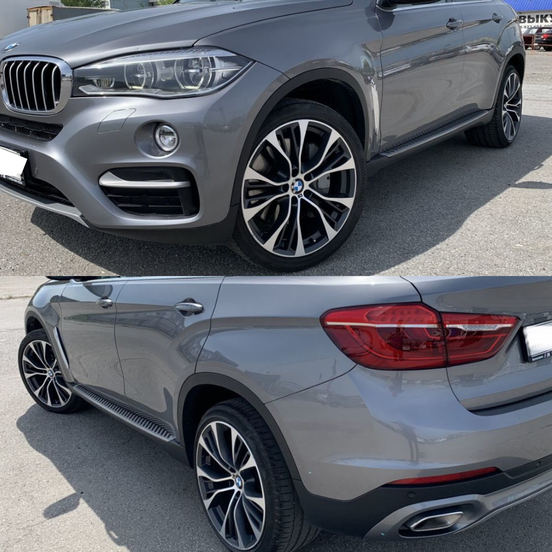Бризковики передні під пороги BMW X6 E71 07-13 / F16 14-18 комплект 2шт. 3