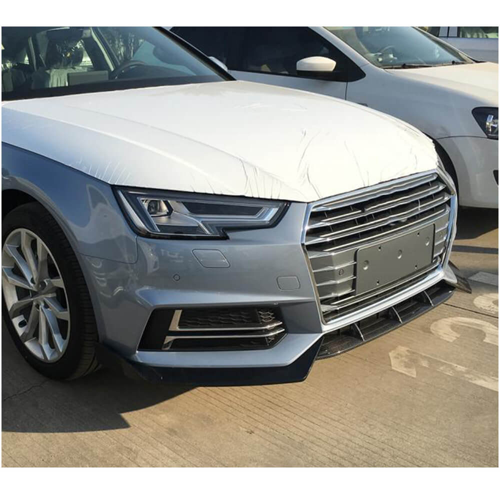 Накладка на передній бампер Lip V5 (для S-Line Sedan 2015-2019, Карбон) 3