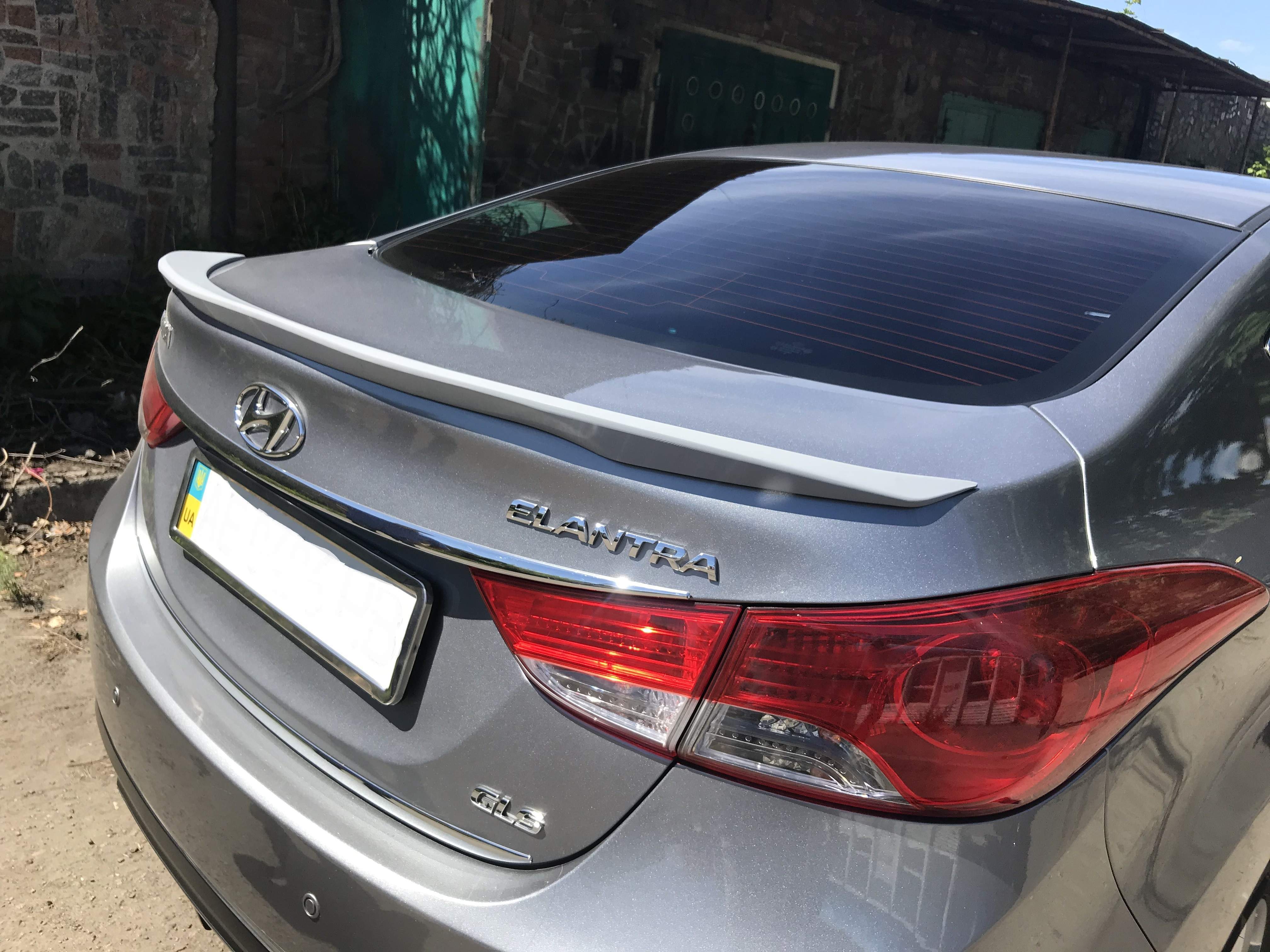 Спойлер ліп багажника Hyundai Elantra MD 2010-2015 ABS пластик під фарбування 6