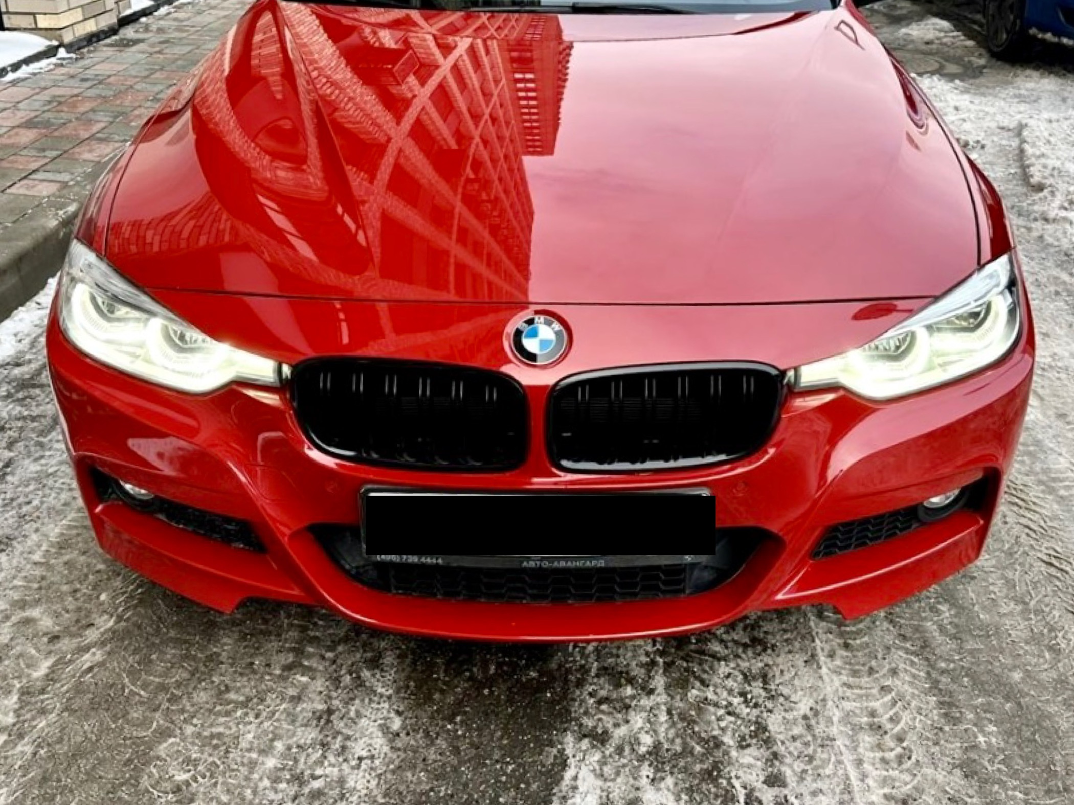 Решітки радіатора ніздрі M3 стиль BMW 3 series F30 F31 чорний глянець 2шт. 2