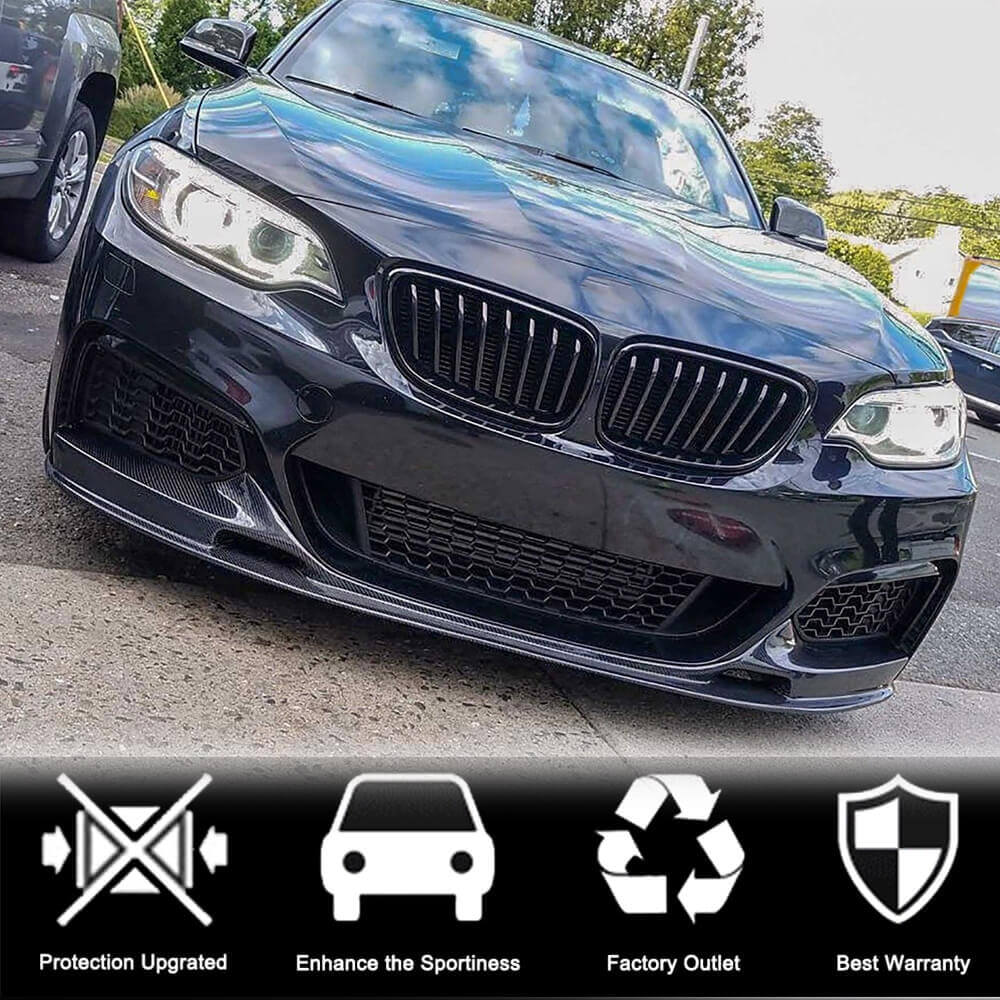 Накладка на передній бампер V2 (для F22/23 M-Sport, Карбон) 3