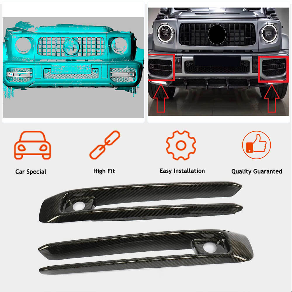 Накладки на протитуманки (для G63 AMG, Карбон) 2