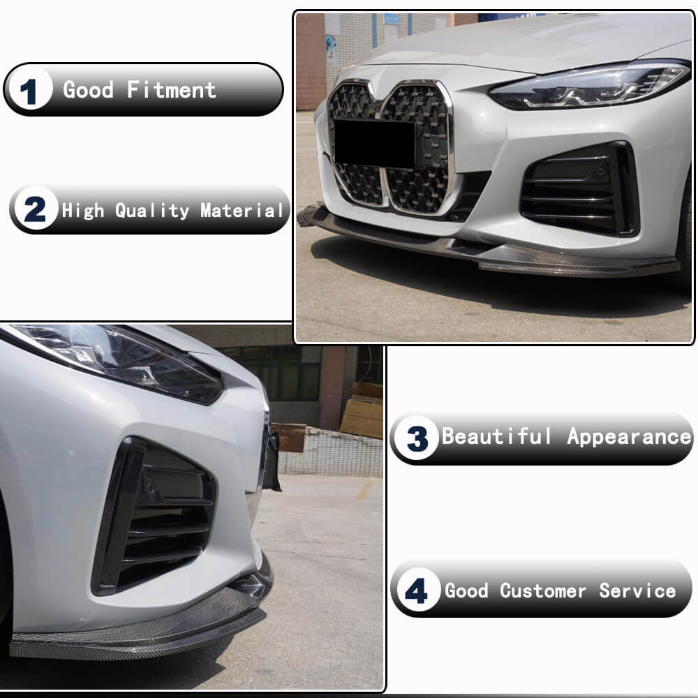 Накладка на передній бампер Lip V2 (для G26 M-Sport, Карбон) 3