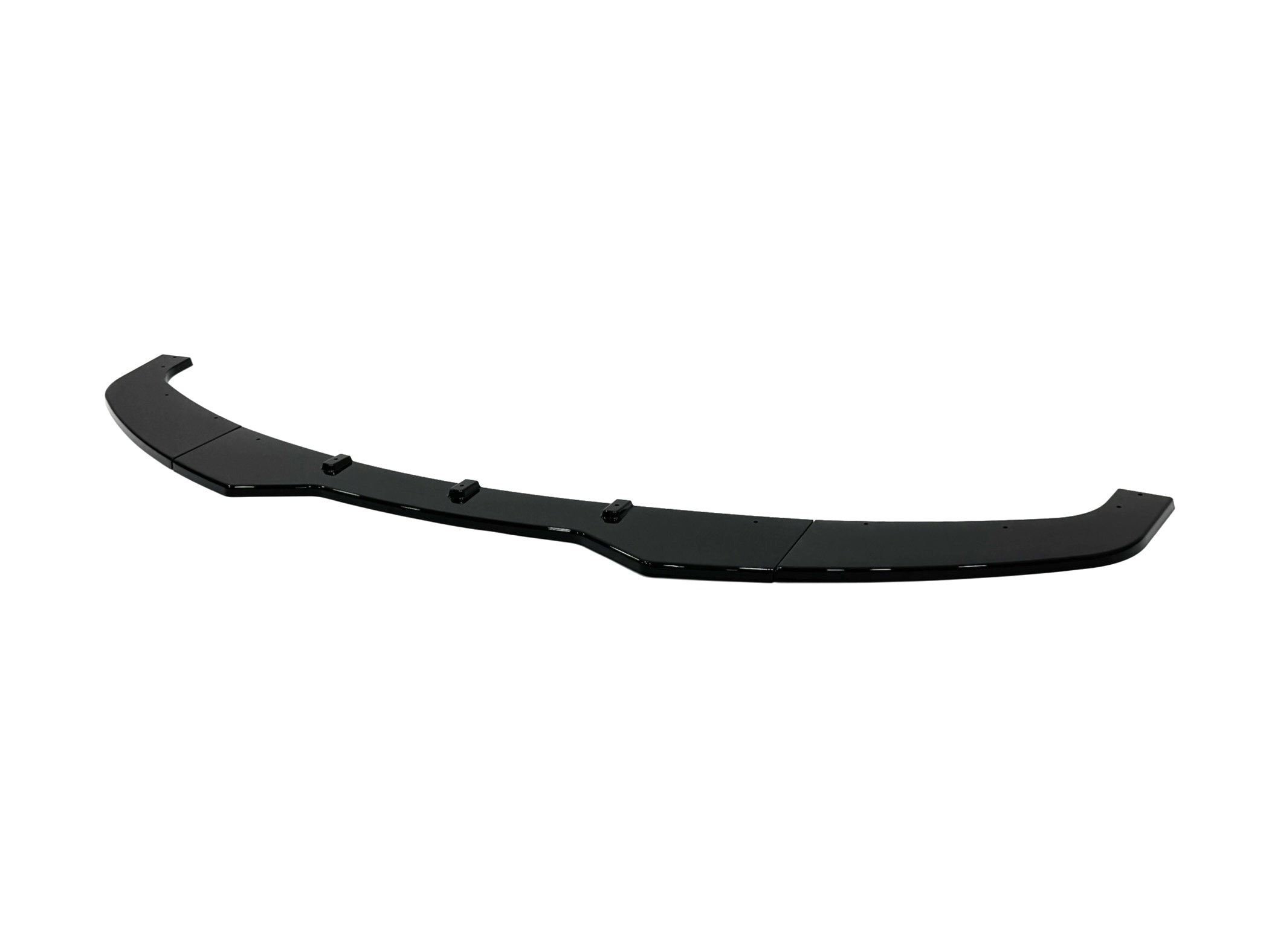 Накладка губа переднього бампера BMW 3 series F30 F31 2012-2018 абс пластик, чорний глянець 2