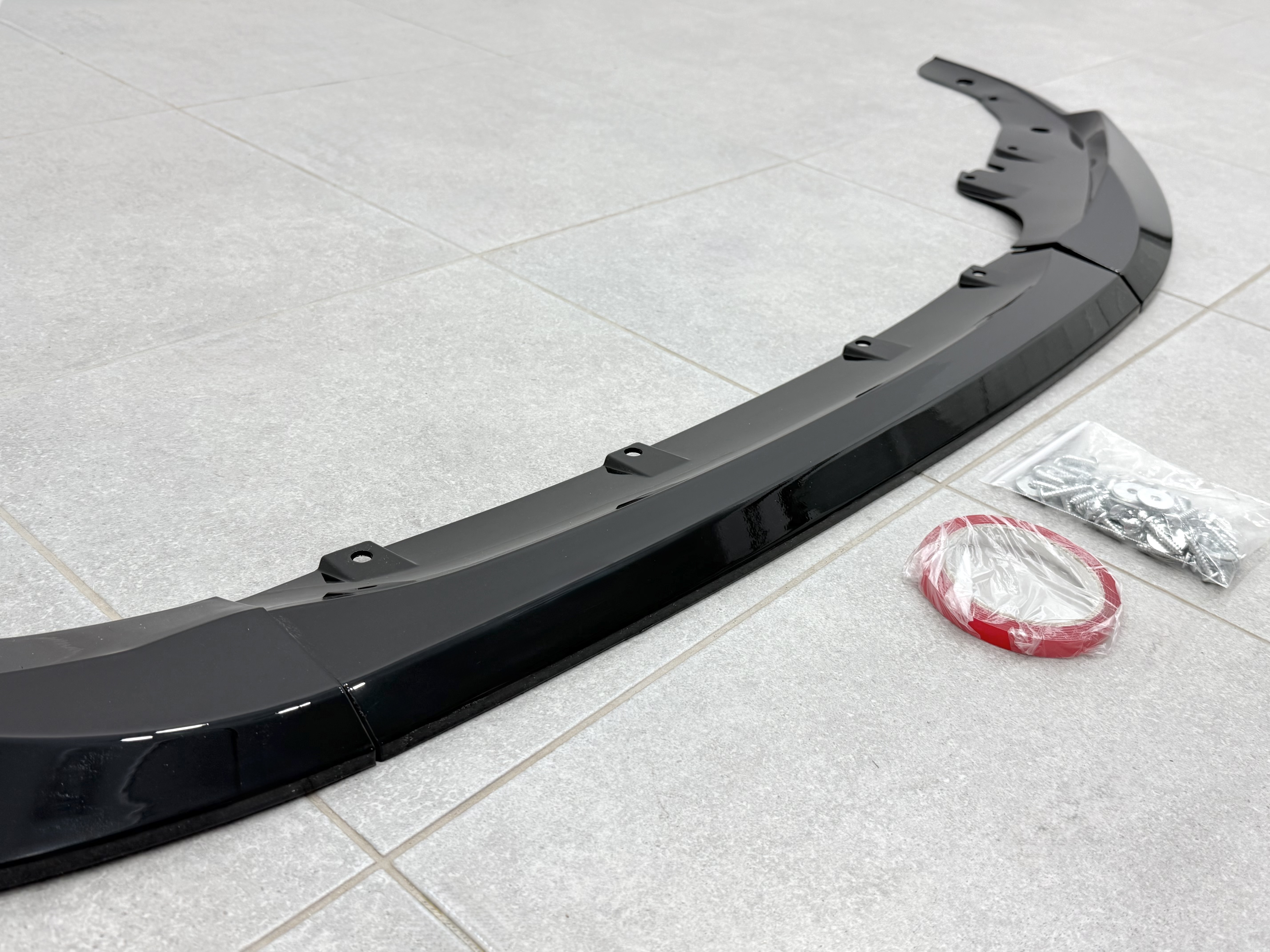 Юбка переднього бампера M-Performance BMW 4 series G22 2020+ ABS пластик, чорний глянець 5