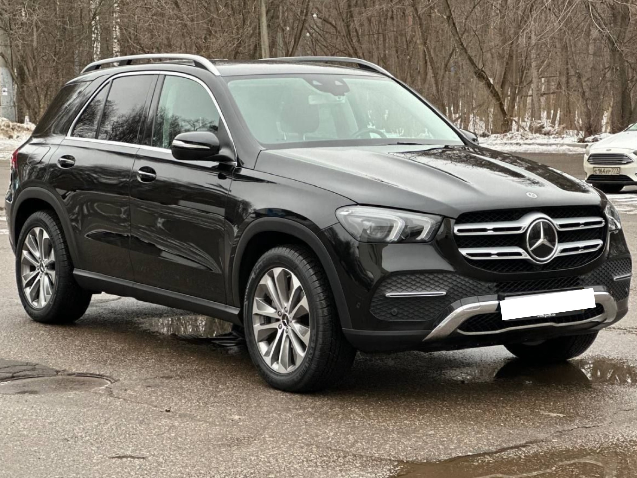 Бризковики Mercedes Benz GLE V167 2019+ з вузькими не фарбованими розширювачами арок і без порогів, комплект 4шт 5