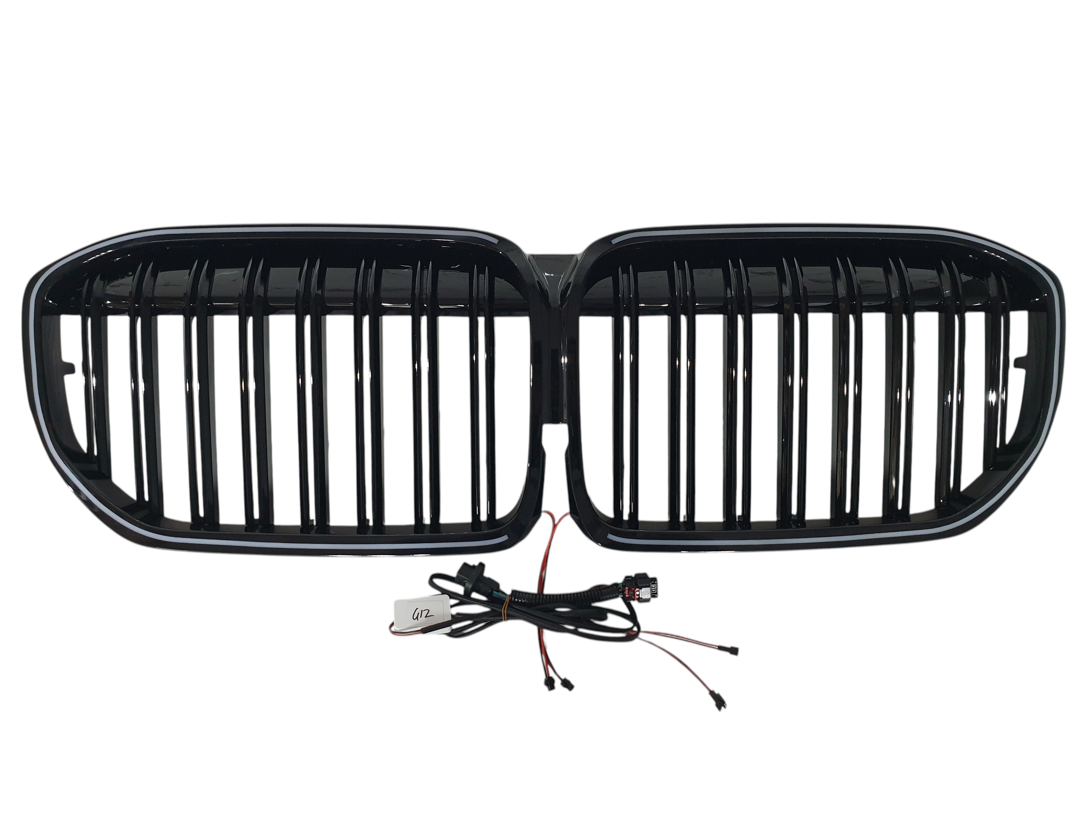 Ніздрі Чорний глянець LED (Iconic Glow) 2bar на BMW 7 Series G11 / G12 2019-2023 року 4