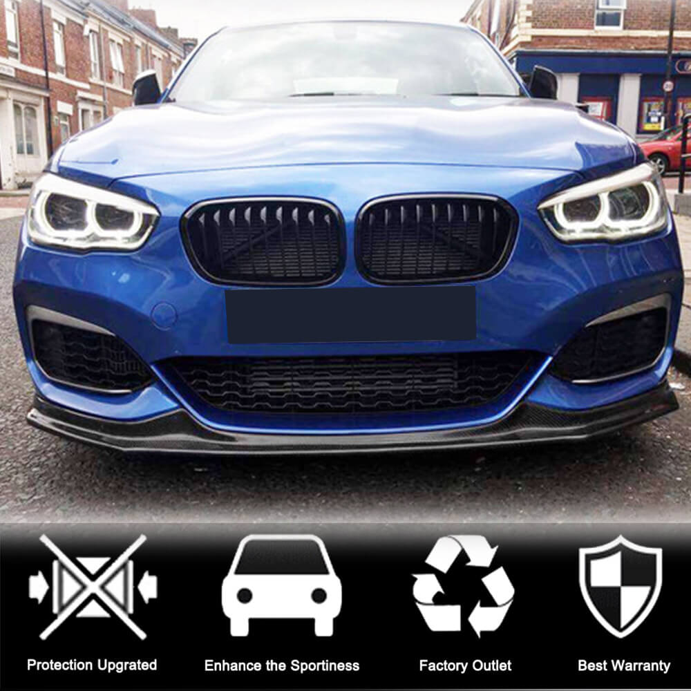 Накладка на передній бампер Lip V3 (для M-Sport 2015-2019, Карбон) 3