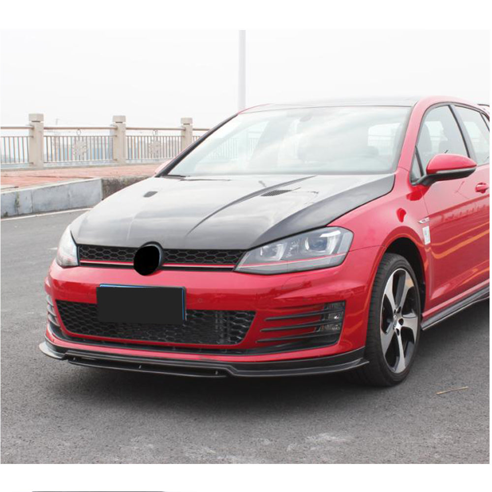 Накладка на передній бампер Lip V3 (для GTI HB 2012-2017, Карбон) 4