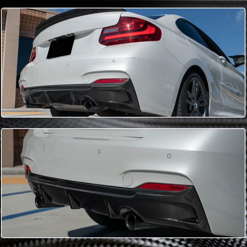 Дифузор заднього бампера V3 (для F22/F23 M-Sport, Карбон) 4