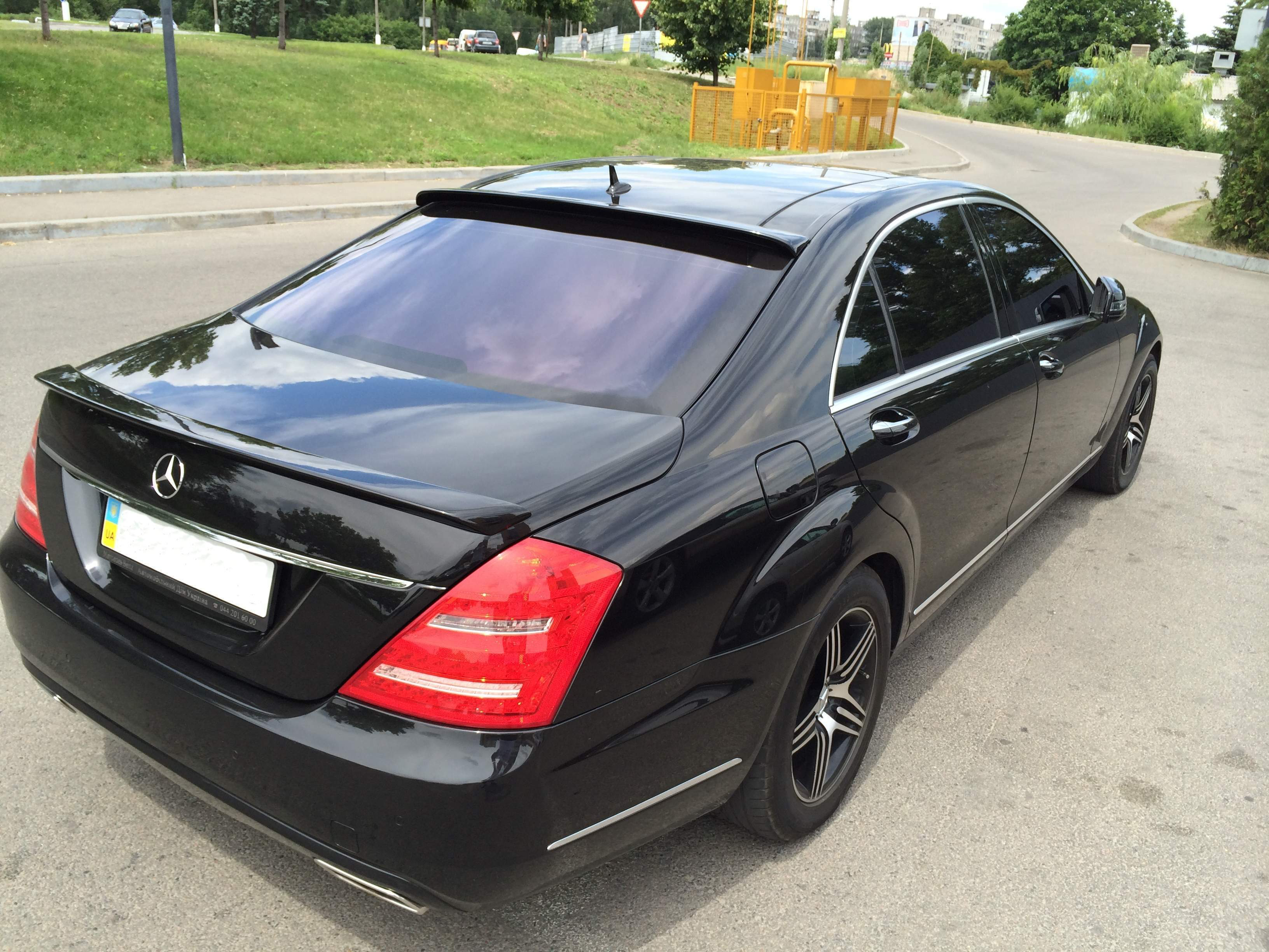 Козирок на скло Mercedes-Benz S class W221 2005-2013 ABS пластик, колір чорний глянець 6