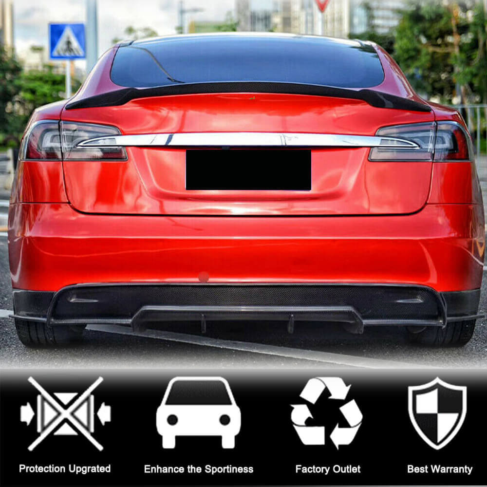 Дифузор заднього бампера V1 (2016-2021, Карбон) 2