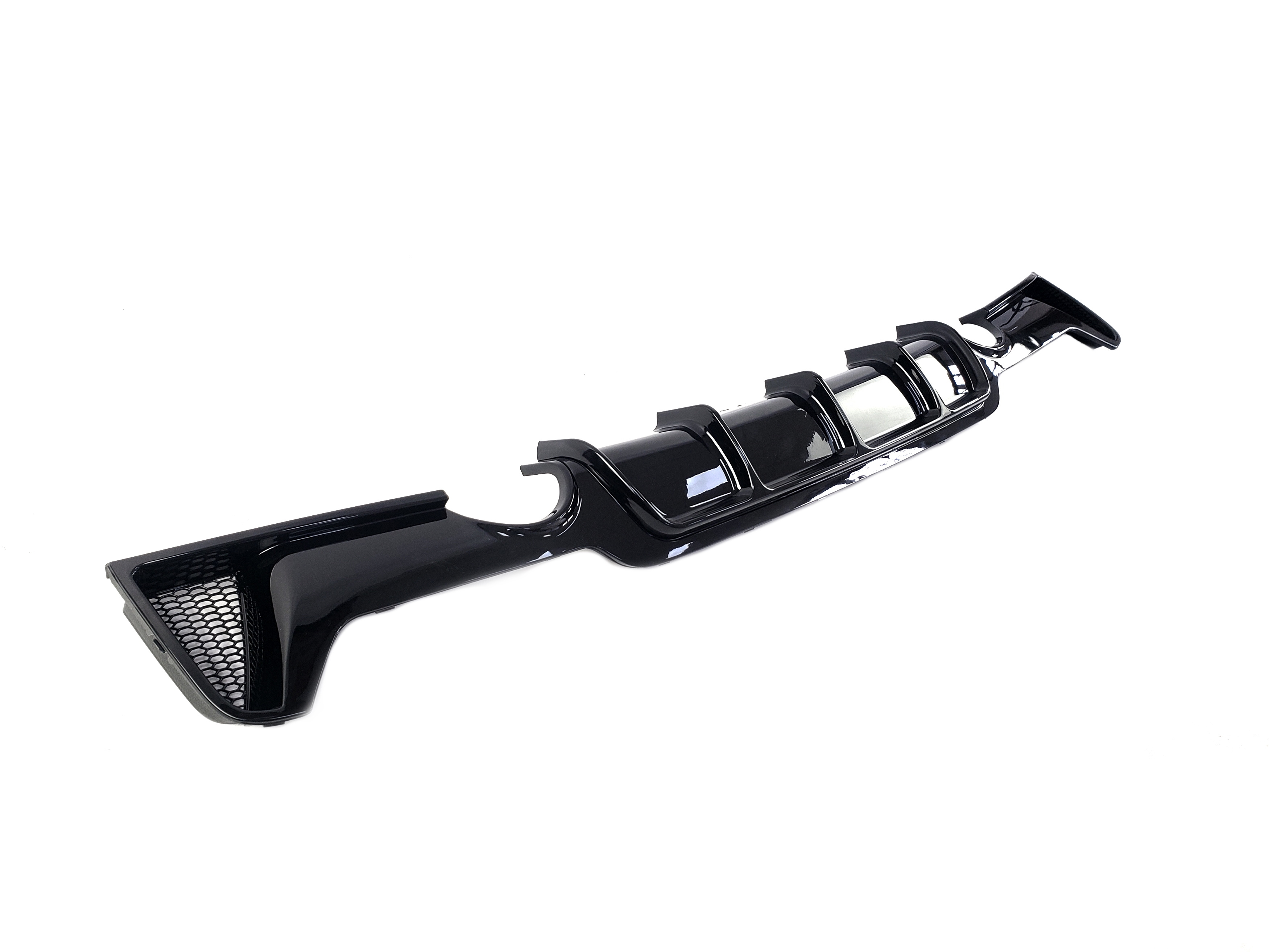 Дифузор (заднього бампера) Чорний глянець (M-Performance) 0--0 на BMW 4 Series F32 / F33 2013-2020 року 2