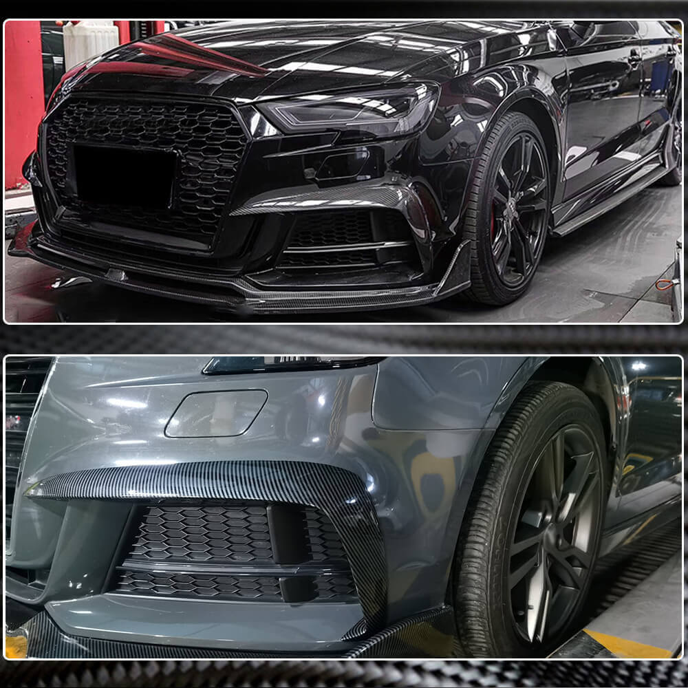 Накладки на протитуманні фари V2 (для S-Line Sedan 2015-2019, Карбон) 3