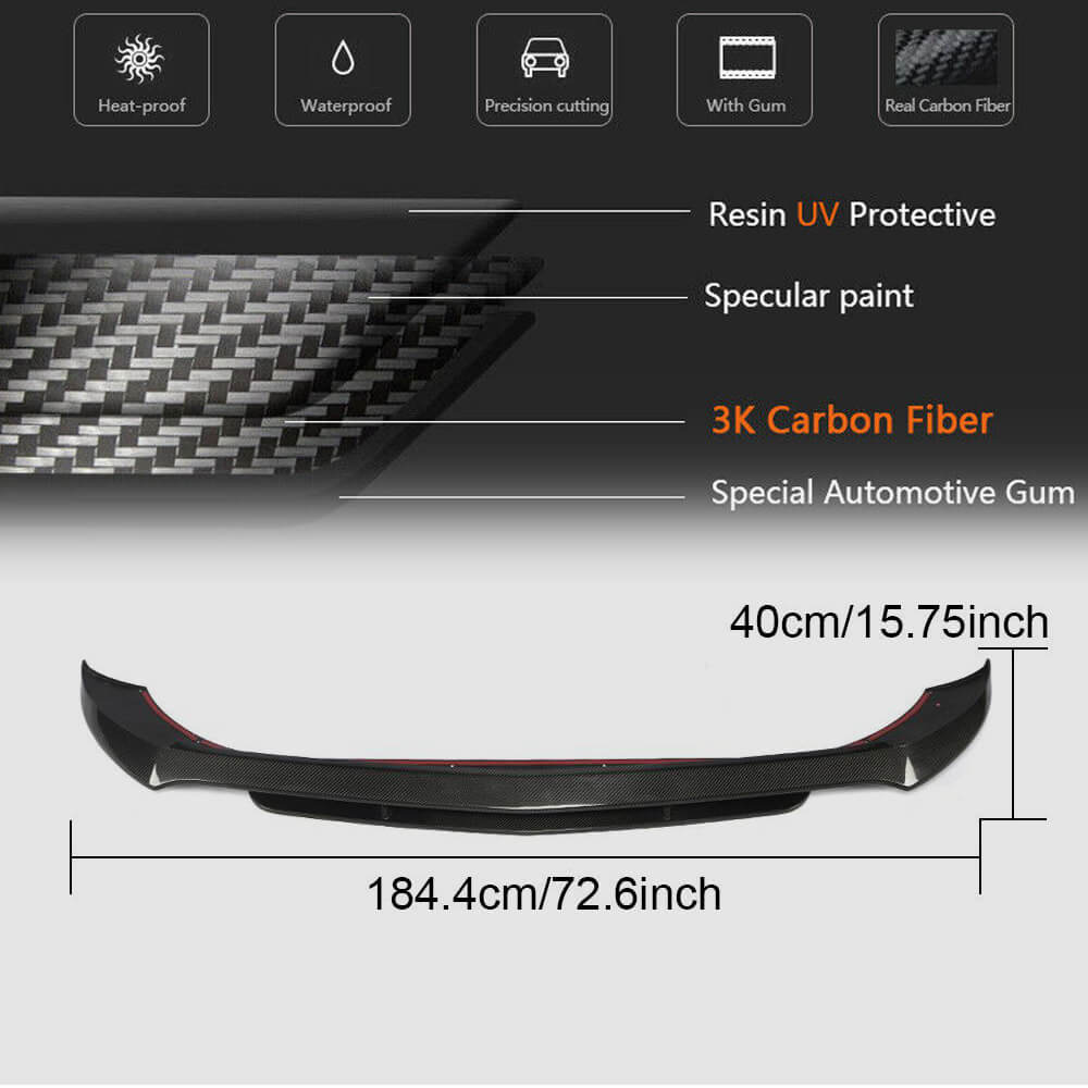Накладка на передній бампер Lip (для AMG-Line/GLC43 AMG, Карбон) 5