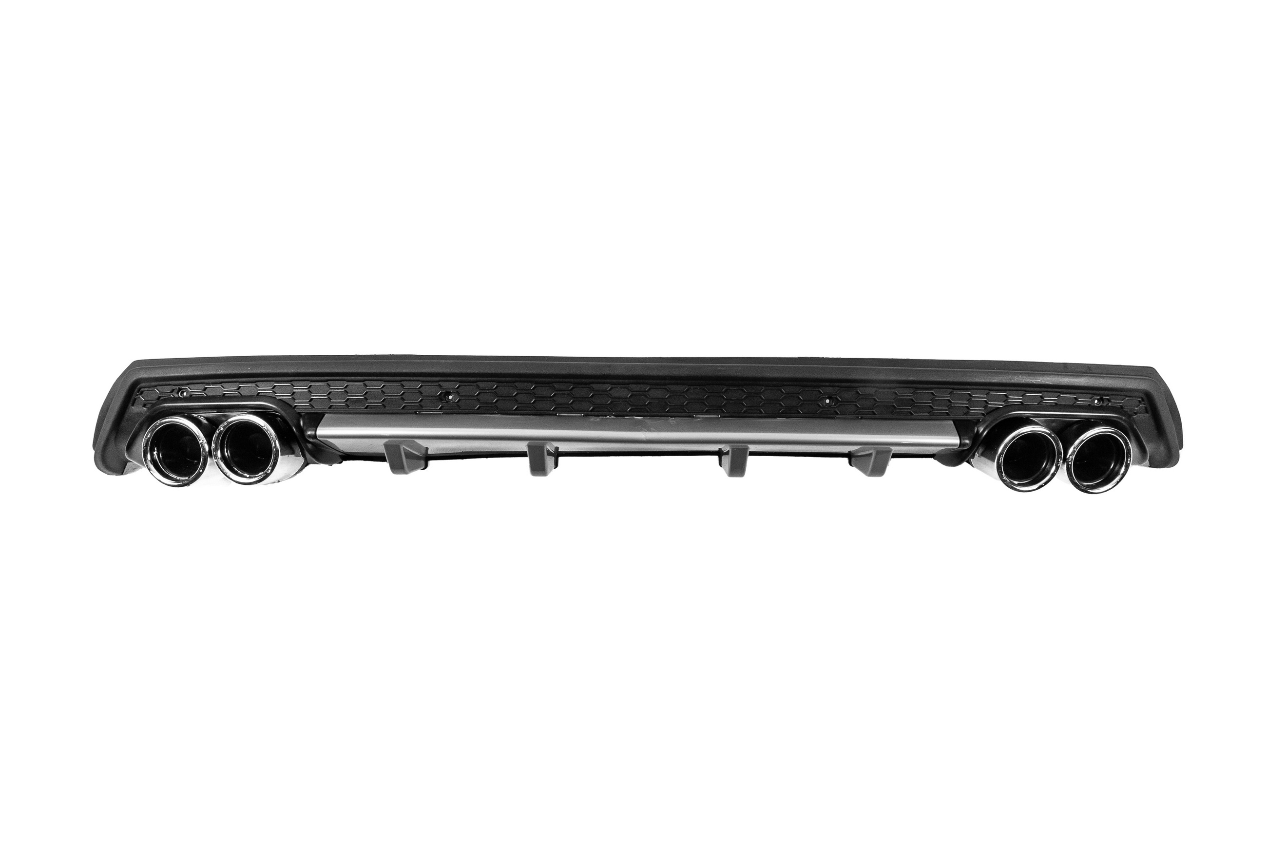 Універсальний задній дифузор V-12 (ABS) (сірий+чорний глянець) 2