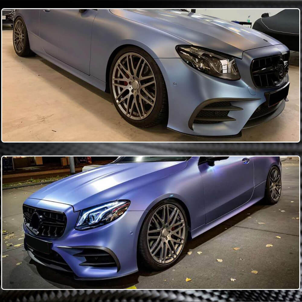 Накладка на передній бампер Lip (для AMG-Line 2017-2019, Карбон) 4