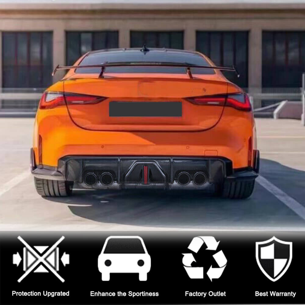 Дифузор заднього бампера V4 (для G82/G83, Карбон) 2