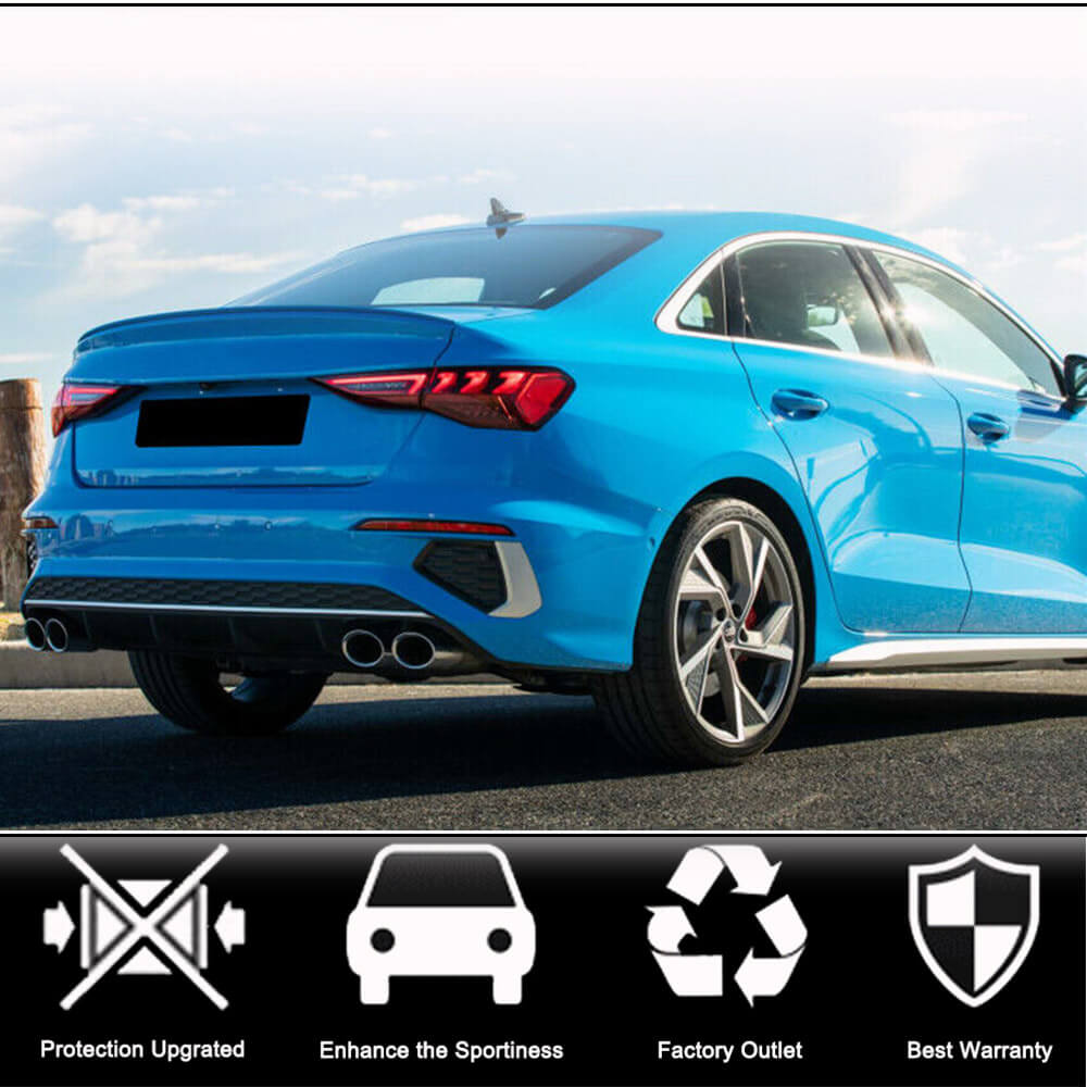 Дифузор заднього бампера V1 (для S-Line Sedan 2020-2023, Карбон) 2