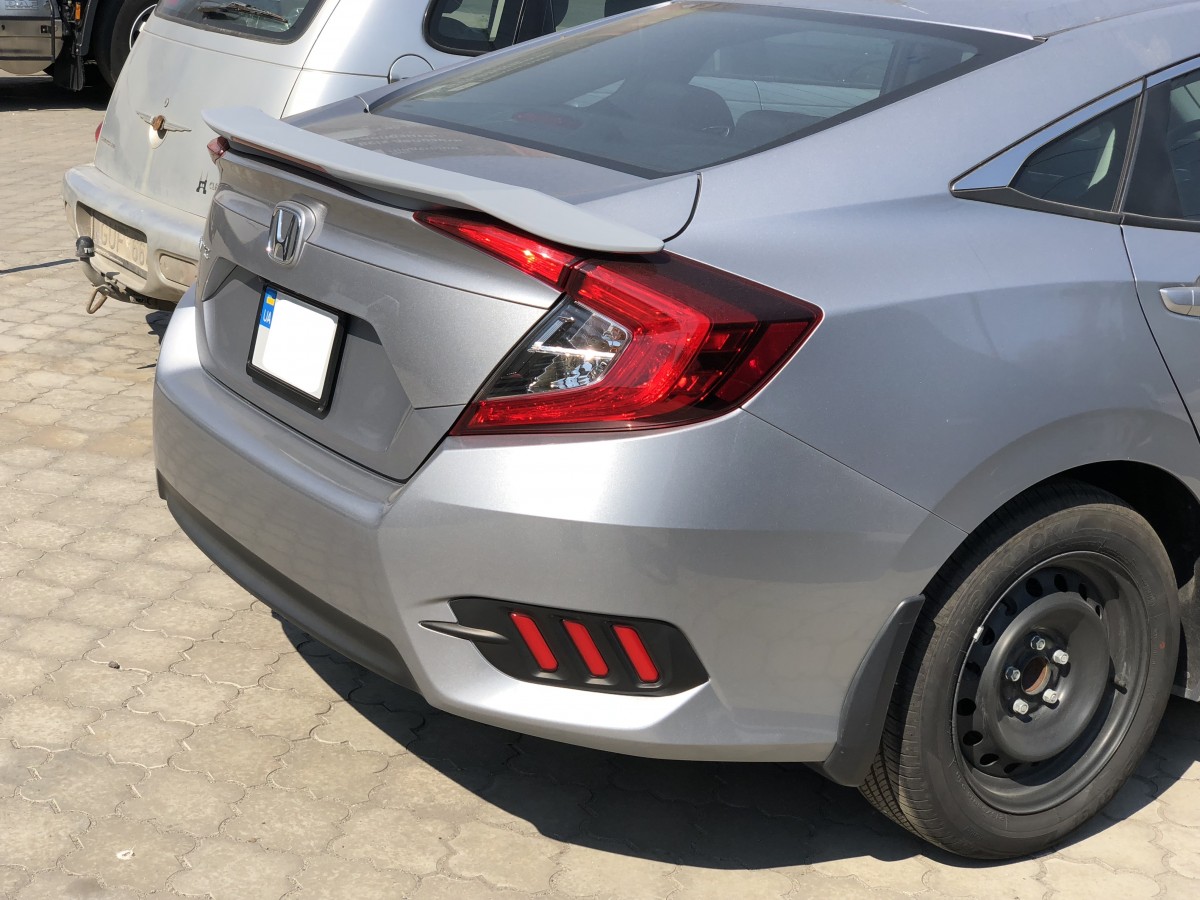 Спойлер багажника Honda Civic зі стоп сигналом 2016-ABS пластик під фарбування 6